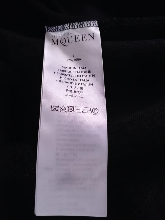 Alexander McQueen Black Polo Shirt with Skull Embroidery - Picture 6 of 11